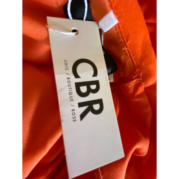 Orange Ruffle Dress XL Sexy Retro Pinup Stretch Classic Glamour Feminine Party - Picture 6 of 8